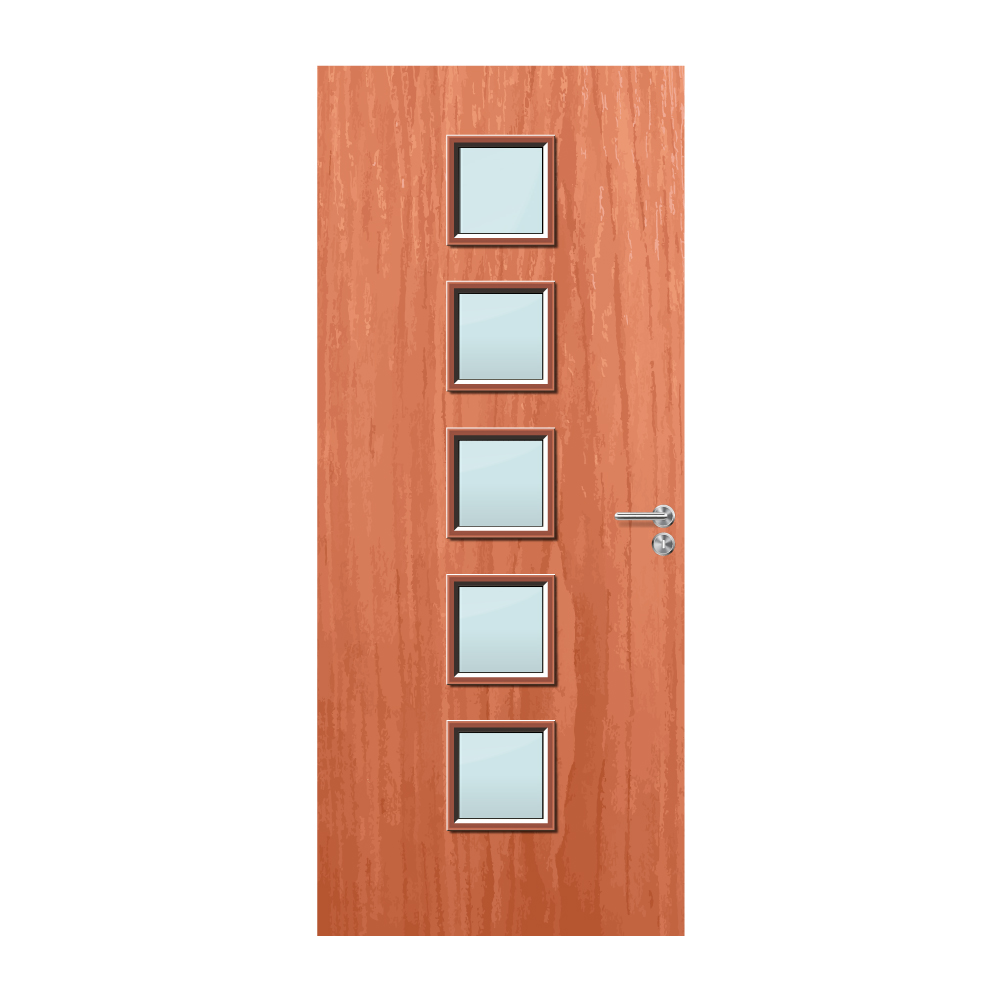Cherry Veneer 10G Glazed FD60 Internal Fire Door
