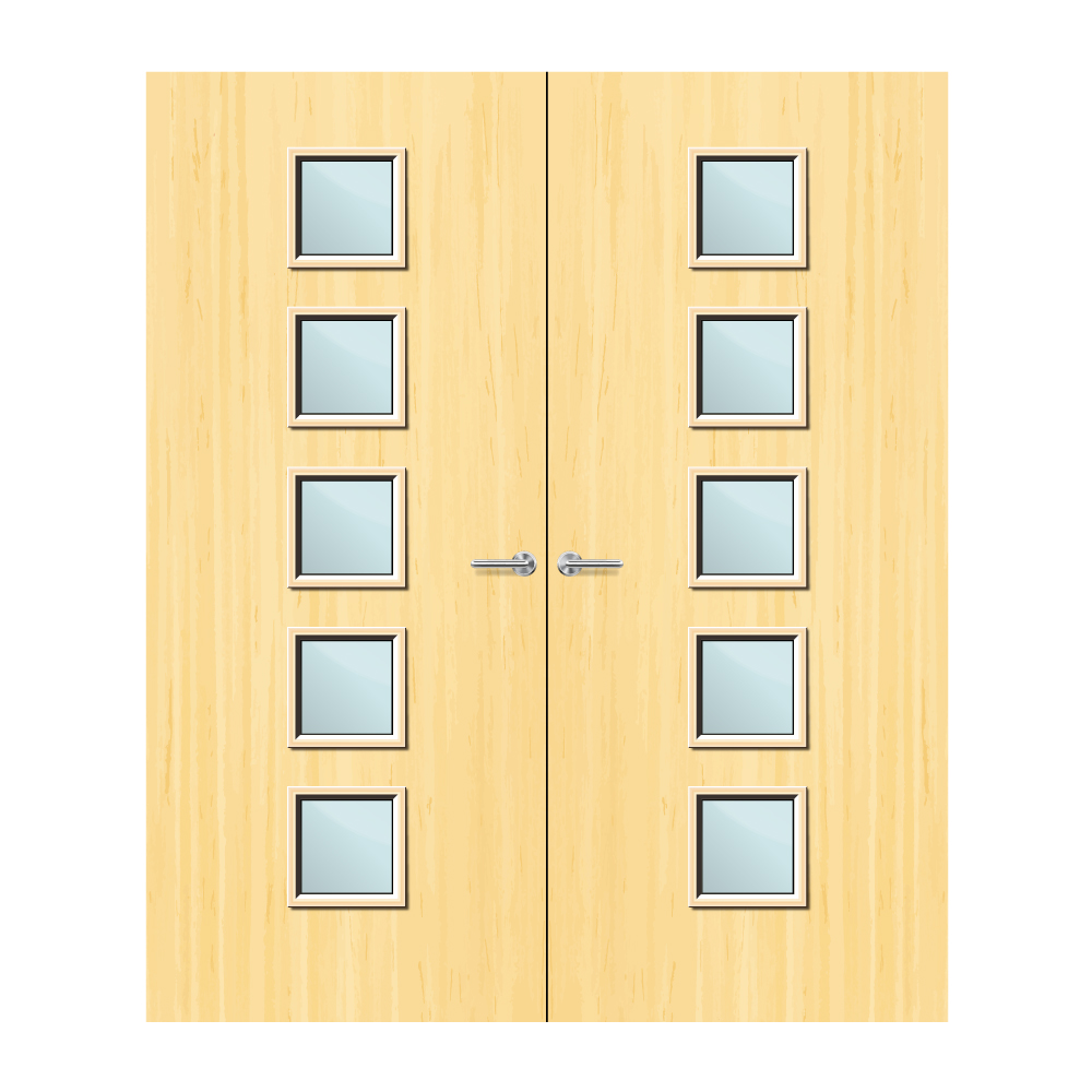 Koto Veneer 10G Glazed Pair FD60 Internal Fire Door