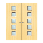 Load image into Gallery viewer, Koto Veneer 10G Glazed Pair FD60 Internal Fire Door