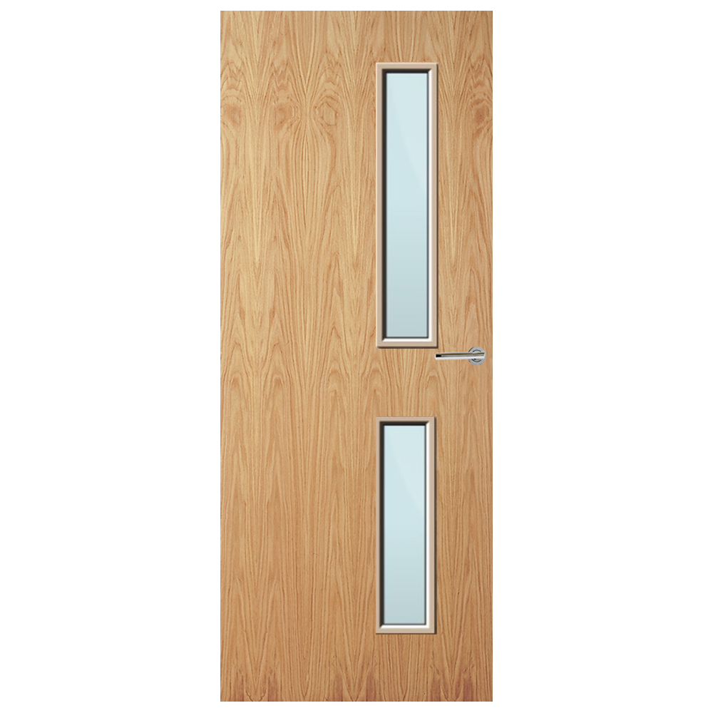 Oak Veneer 16G Glazed FD30 Internal Fire Door