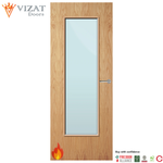 Load image into Gallery viewer, Oak Veneer 19G Glazed FD60 Internal Fire Door