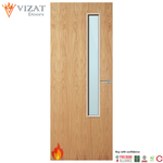 Load image into Gallery viewer, Oak Veneer 20G Glazed FD30 Internal Fire Door