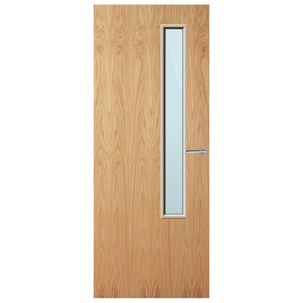 Oak Veneer 20G Glazed FD30 Internal Fire Door