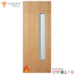 Load image into Gallery viewer, Oak Veneer 25G Glazed FD30 Internal Fire Door