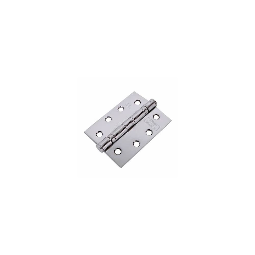Twin Ball Bearing Fire Door Hinge Steel Polished Chrome Pair