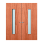 Load image into Gallery viewer, Cherry Veneer 29G Glazed Pair FD60 Internal Fire Door
