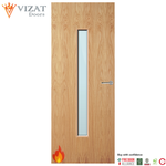 Load image into Gallery viewer, Oak Veneer 29G Glazed FD60 Internal Fire Door