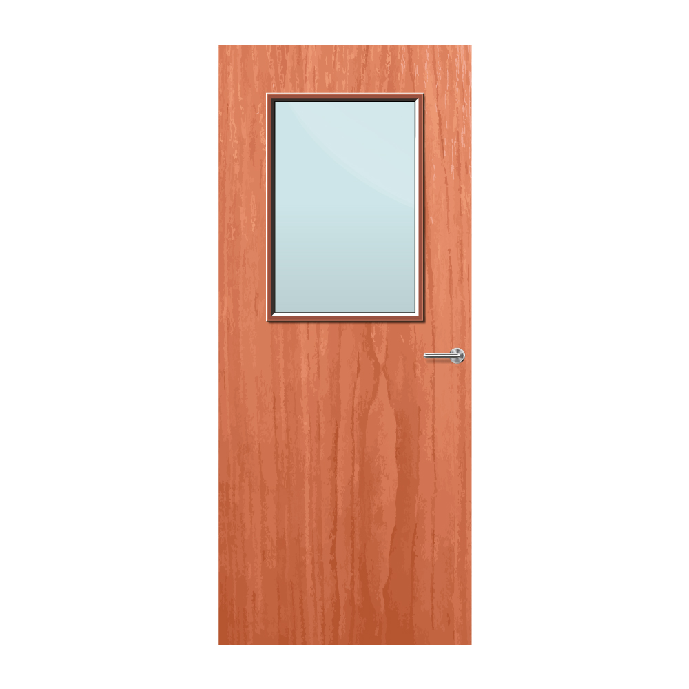 Cherry Veneer 2G Glazed FD30 Internal Fire Door