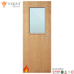 Load image into Gallery viewer, Oak Veneer 2G Glazed FD30 Internal Fire Door