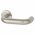 Load image into Gallery viewer, Altro 22mm Return to Door Lever Handle on Rose 304 Polished Stainless Steel