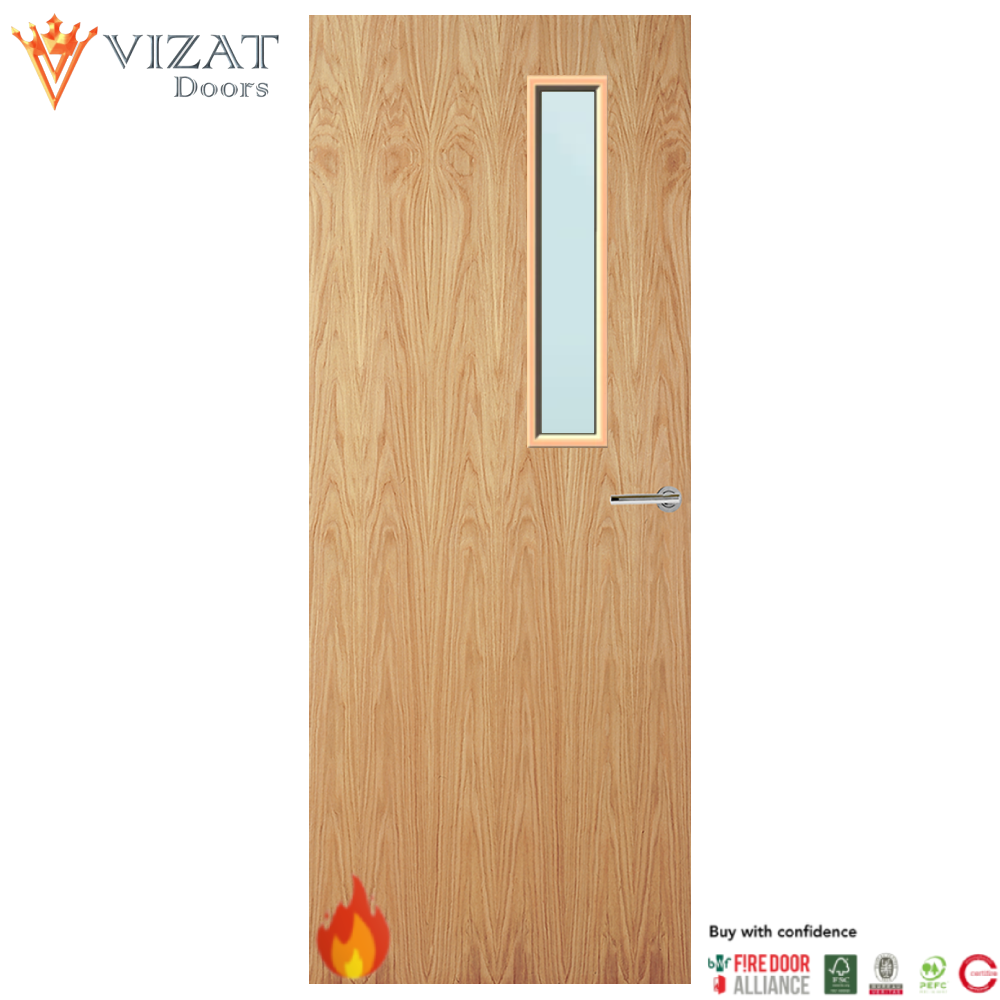 Oak Veneer 3G Glazed FD30 Internal Fire Door
