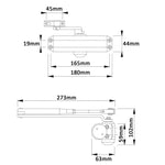 Load image into Gallery viewer, Light Duty Fire Door Closer Silver