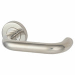 Load image into Gallery viewer, Altro 19mm Return to Door Lever Handle on Rose 304 Polished Stainless Steel