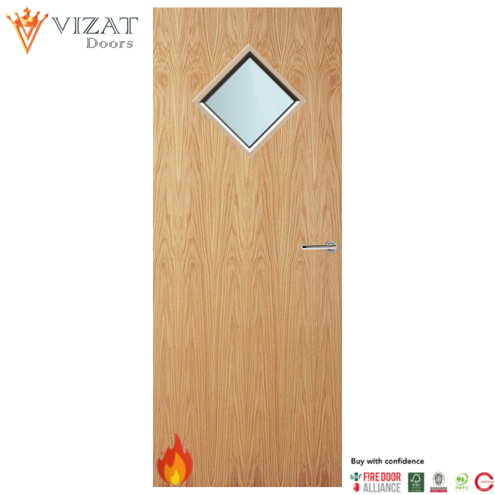 Oak Veneer 6G Glazed FD60 Internal Fire Door
