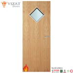 Load image into Gallery viewer, Oak Veneer 6G Glazed FD60 Internal Fire Door