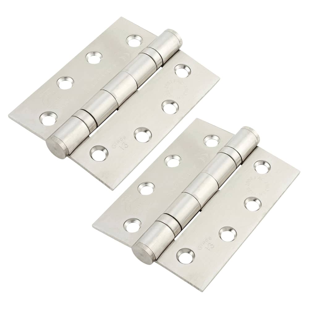 Twin Ball Bearing Fire Door Hinge Stainless Steel Pair