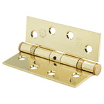 Load image into Gallery viewer, Twin Ball Bearing Fire Door Hinge Polished Brass Pair