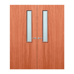 Load image into Gallery viewer, Cherry Veneer 7G Glazed Pair FD60 Internal Fire Door