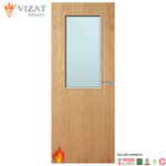 Load image into Gallery viewer, Oak Veneer 8G Glazed FD60 Internal Fire Door