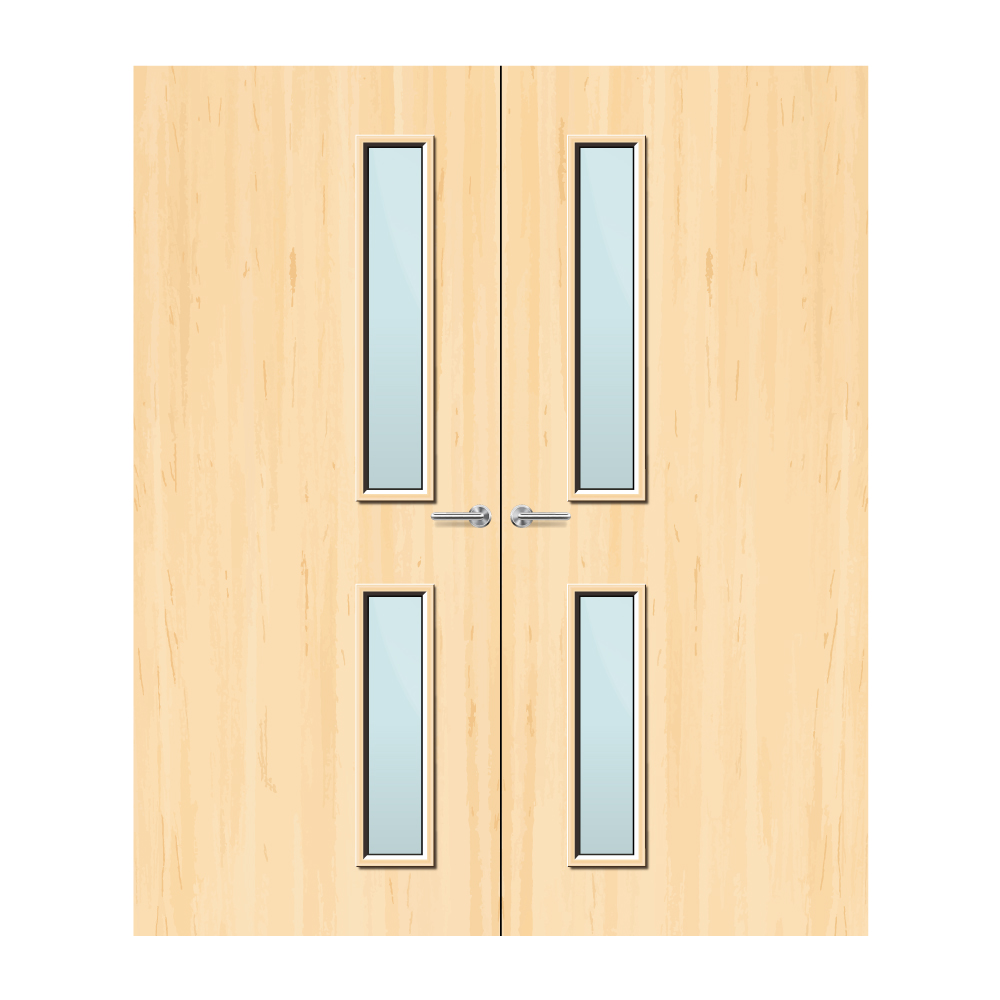 Ash Veneer 16G Glazed Pair FD30 Internal Fire Door