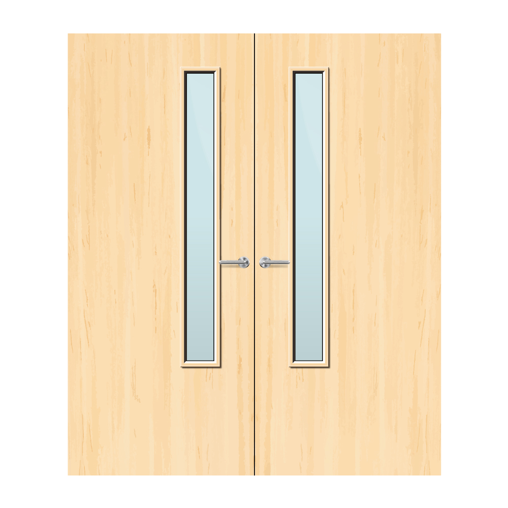 Ash Veneer 20G Glazed Pair FD30 Internal Fire Door