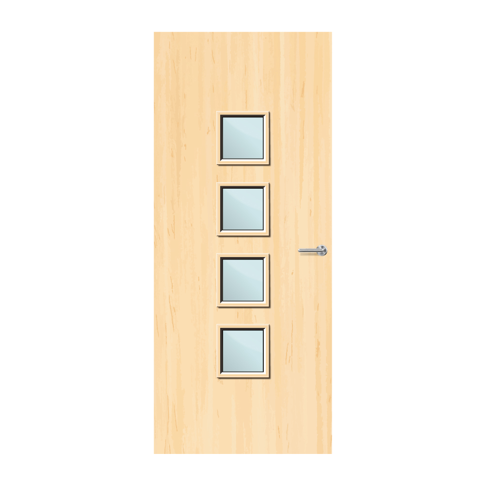 Ash Veneer 22G Glazed FD60 Internal Fire Door
