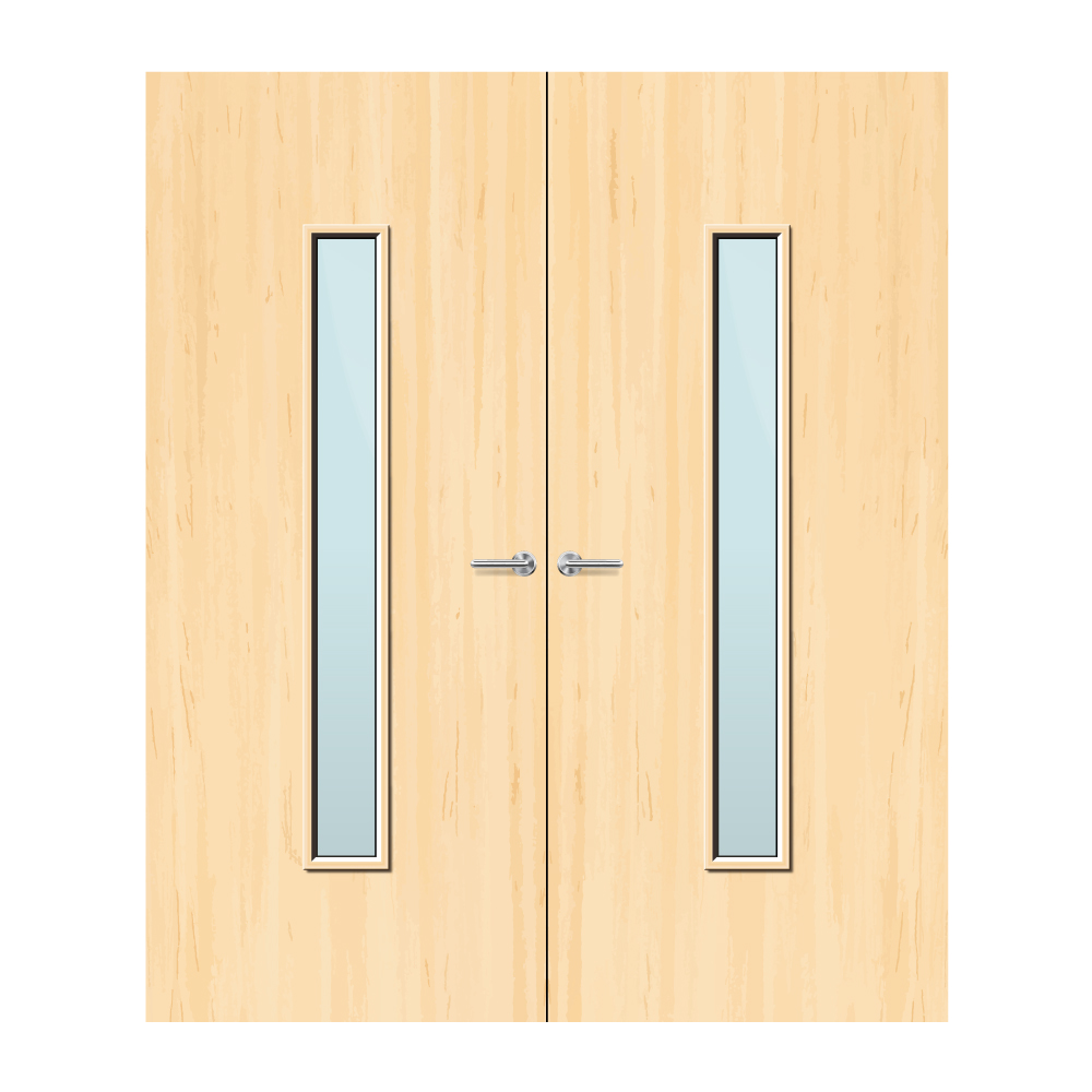 Ash Veneer 29G Glazed Pair FD60 Internal Fire Door