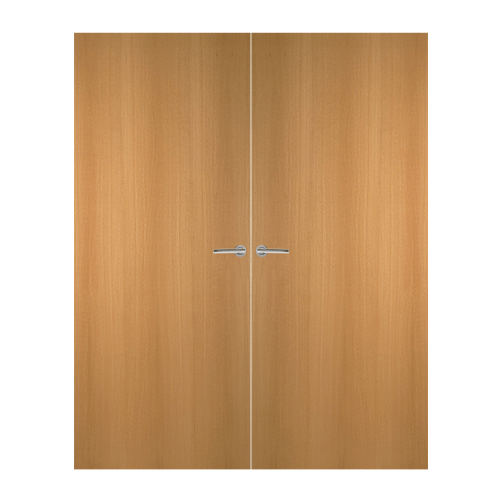Beech Veneer Non Glazed Pair FD30 Internal Fire Door
