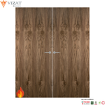 Load image into Gallery viewer, Walnut Veneer Non Glazed Pair FD60 Internal Fire Door