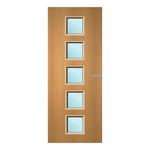 Load image into Gallery viewer, Beech Veneer 10G Glazed FD30 Internal Fire Door