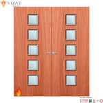 Load image into Gallery viewer, Cherry Veneer 10G Glazed Pair FD60 Internal Fire Door