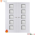 Load image into Gallery viewer, Internal Plywood Paint Grade Premium 10G Glazed Pair FD30 Fire Door