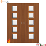 Load image into Gallery viewer, Sapele Veneer 10G Glazed Pair FD30 Internal Fire Door