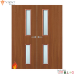 Load image into Gallery viewer, Sapele Veneer 16G Glazed Pair FD60 Internal Fire Door