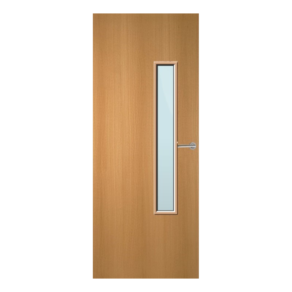Beech Veneer 18G Glazed FD30 Internal Fire Door