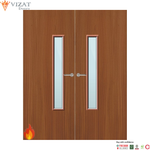 Load image into Gallery viewer, Sapele Veneer 18G Glazed Pair FD60 Internal Fire Door