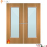 Load image into Gallery viewer, Beech Veneer 19G Glazed Pair FD30 Internal Fire Door