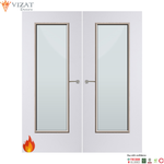 Load image into Gallery viewer, Internal Plywood Paint Grade Premium 19G Glazed Pair FD30 Fire Door