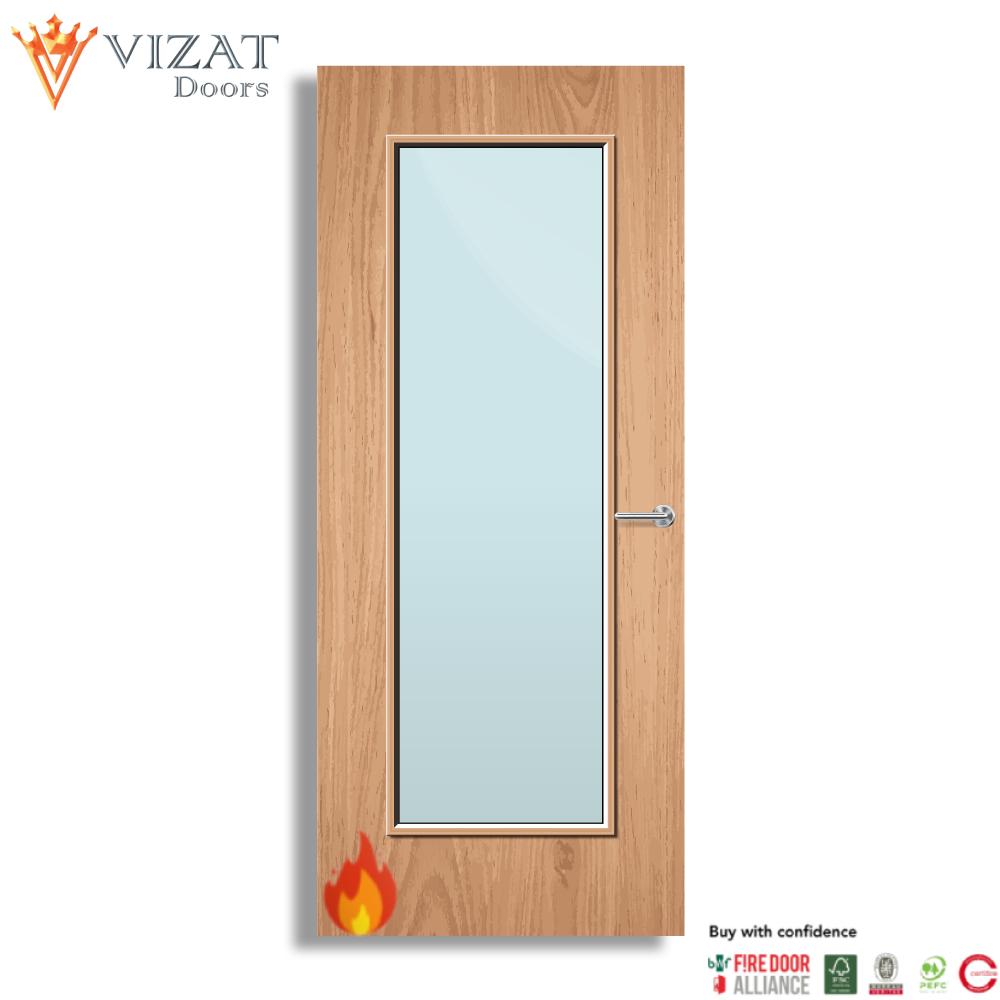 Plywood Paint Grade 19G Glazed FD30 Internal Fire Door