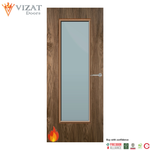 Load image into Gallery viewer, Walnut Veneer 19G Glazed FD30 Internal Fire Door