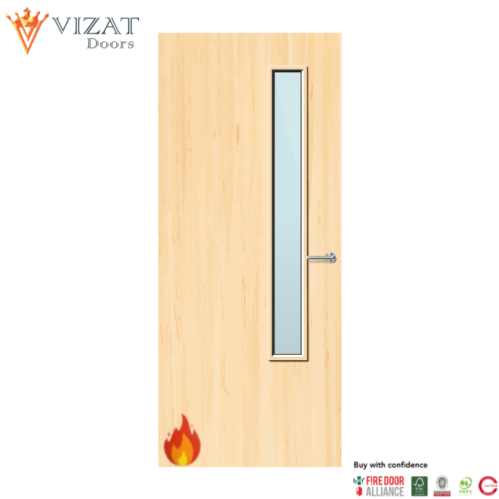 Ash Veneer 20G Glazed FD30 Internal Fire Door