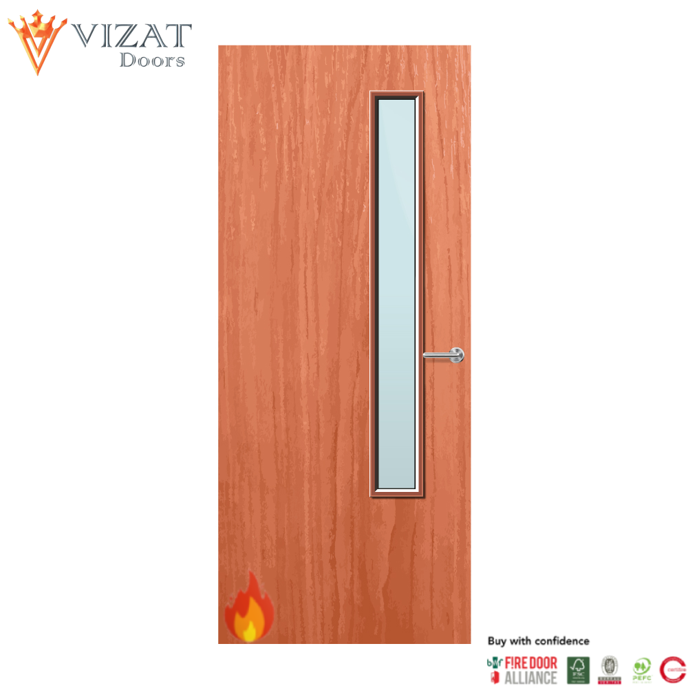 Cherry Veneer 20G Glazed FD30 Internal Fire Door