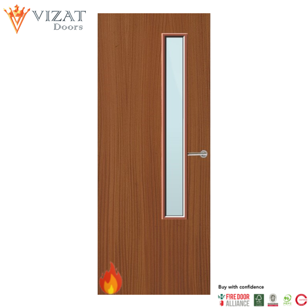 Sapele Veneer 20G Glazed FD30 Internal Fire Door