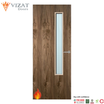 Load image into Gallery viewer, Walnut Veneer 20G Glazed FD60 Internal Fire Door