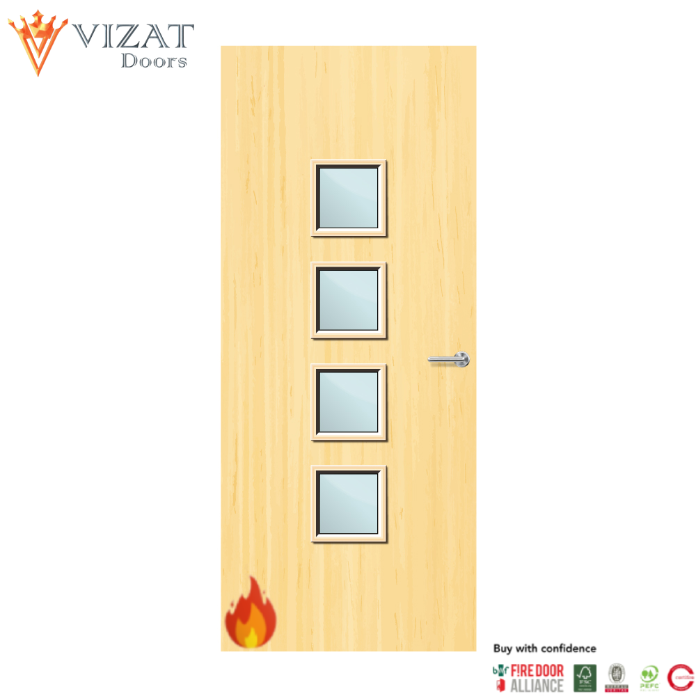 Koto Veneer 22G Glazed FD60 Internal Fire Door