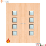 Load image into Gallery viewer, Maple Veneer 22G Glazed Pair FD60 Internal Fire Door