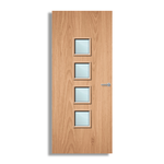 Load image into Gallery viewer, Plywood Paint Grade 22G Glazed FD30 Internal Fire Door