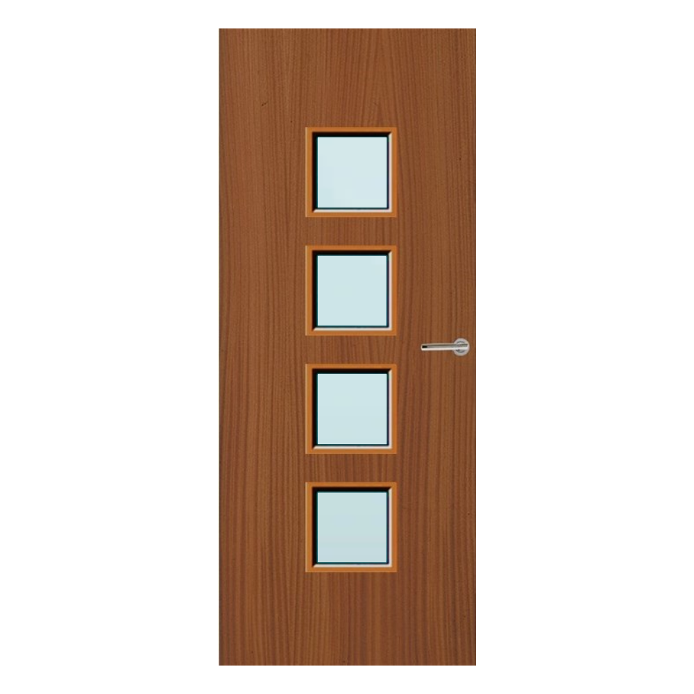 Sapele Veneer 22G Glazed FD60 Internal Fire Door
