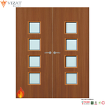 Load image into Gallery viewer, Sapele Veneer 22G Glazed Pair FD60 Internal Fire Door