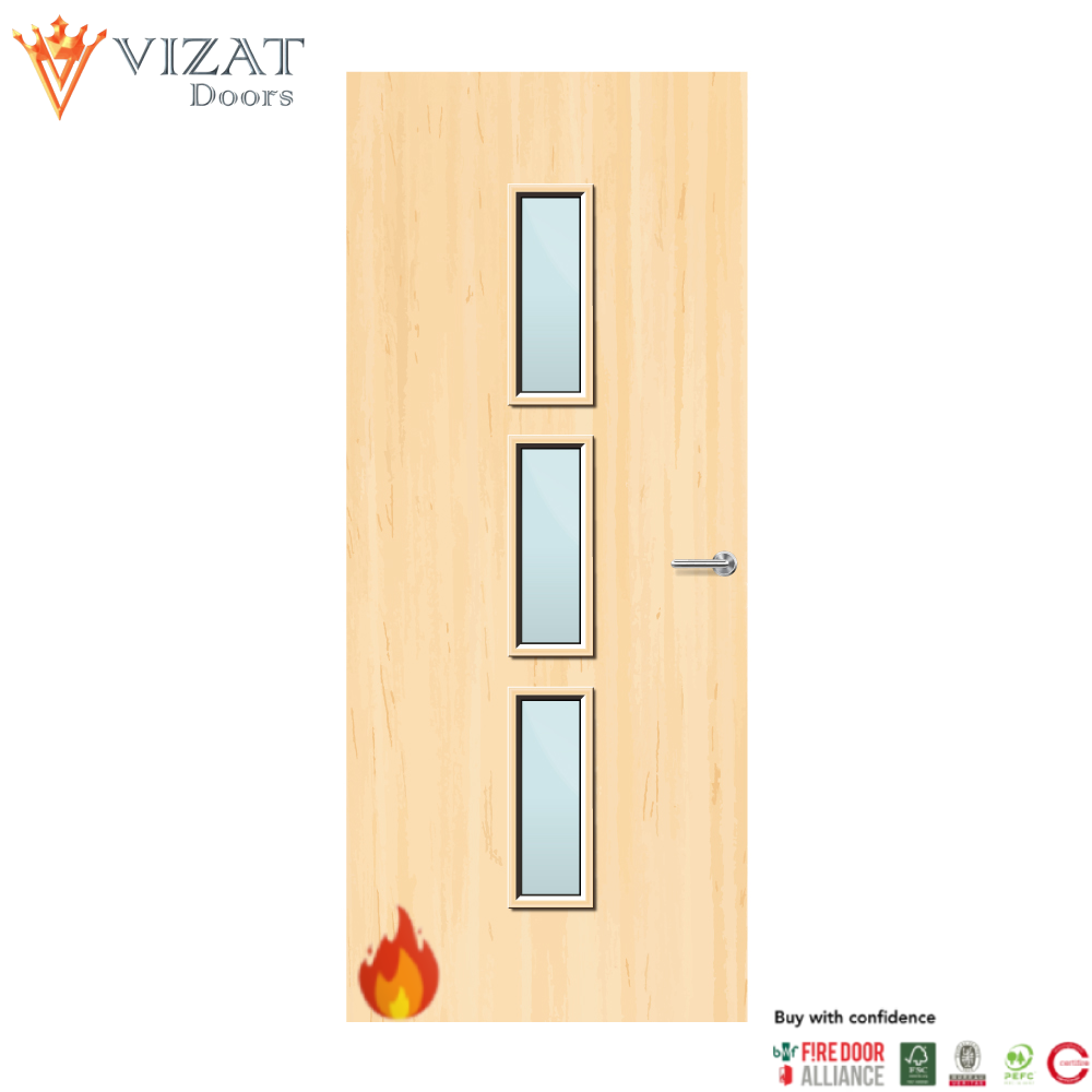 Ash Veneer 23G Glazed FD60 Internal Fire Door
